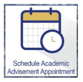 Calendar Icon and the phrase Schedule Academic Advisement Appointment below