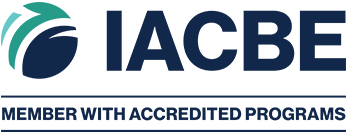 IACBE member with accredited programs logo