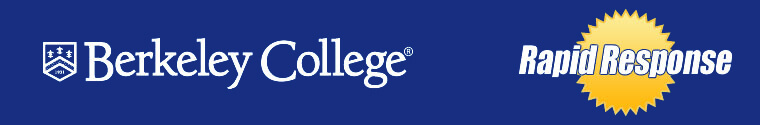 Berkeley College Rapid Response header image.