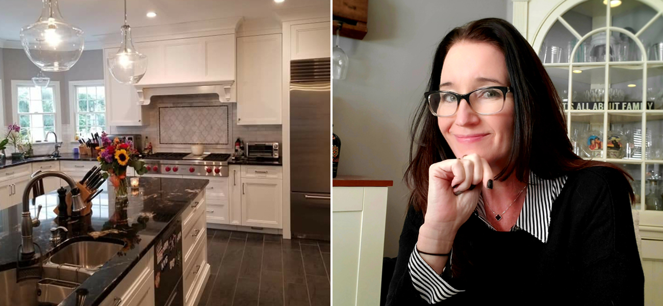 Photo of Theresa Murphy and her kitchen design