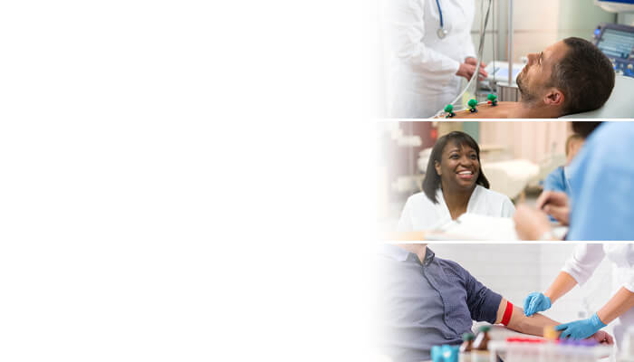 Berkeley College nurse student in white scrubs