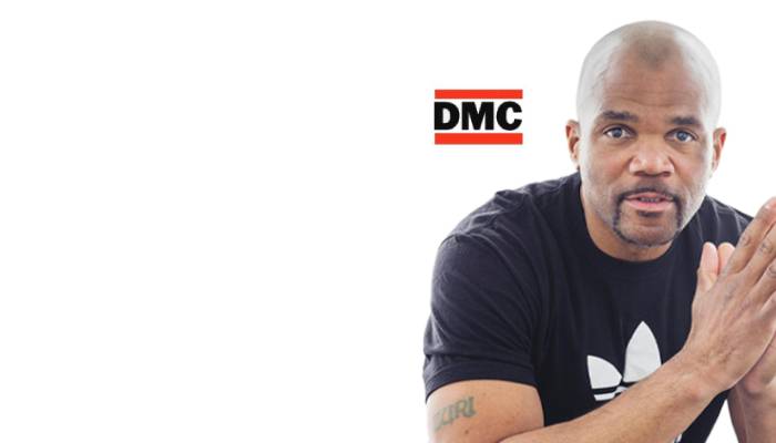 Portrait of Darryl McDaniels against a white background for the Berkeley College mental health event.