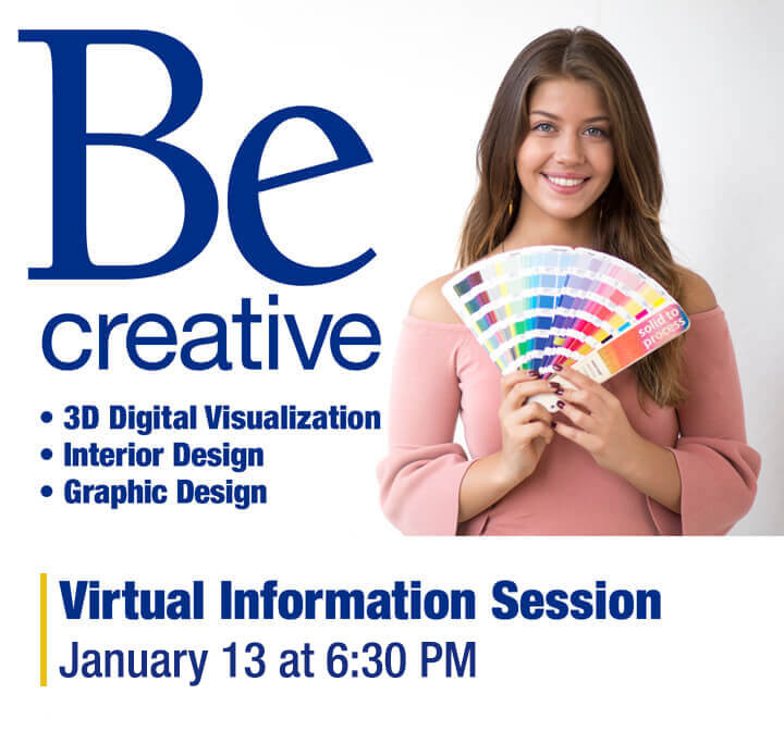 Be Creative, virtual information session December 8 at 6:30 PM