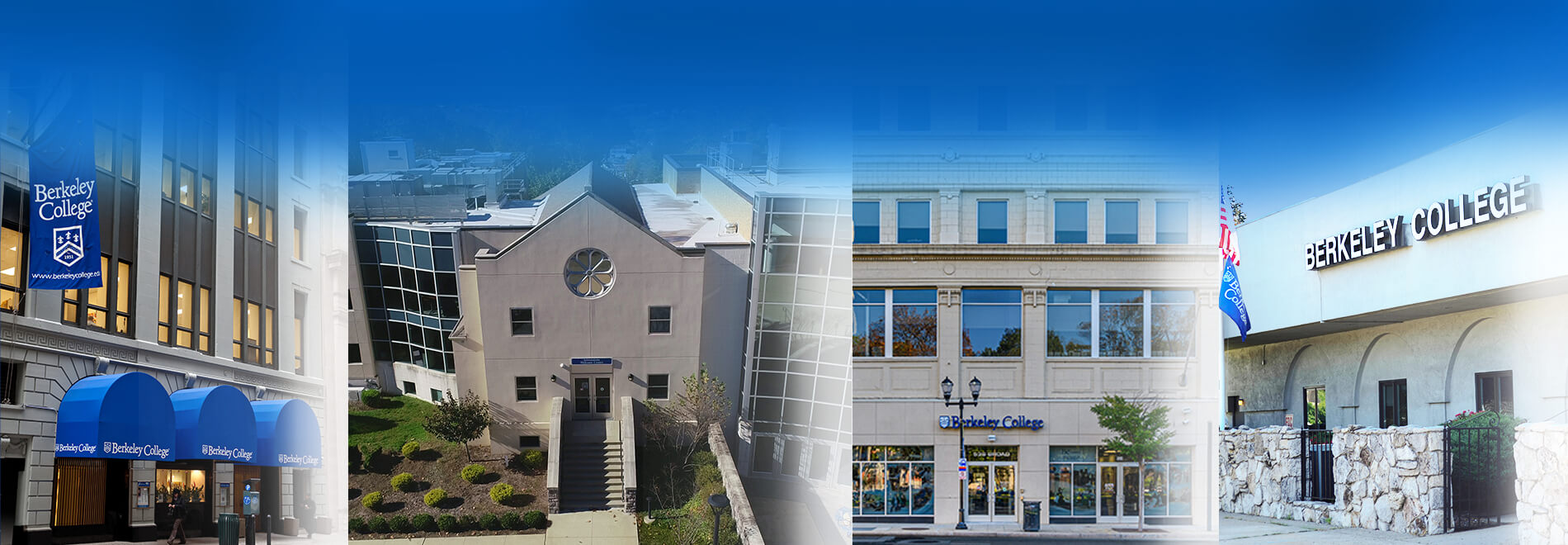 Image: collage with all Berkeley College campuses