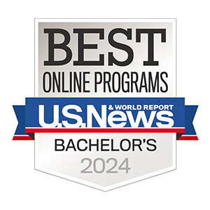 U.S. News and World Report logo for Best Online Bachelor's Program