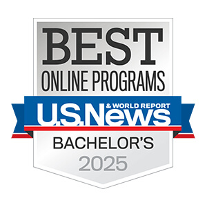 U.S. News and World Report logo for Best Online Bachelor's Program