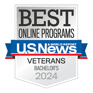 U.S. News and World Report logo for Best Online Bachelor's Veterans Programs