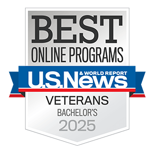 U.S. News and World Report logo for Best Online Bachelor's Veterans Programs