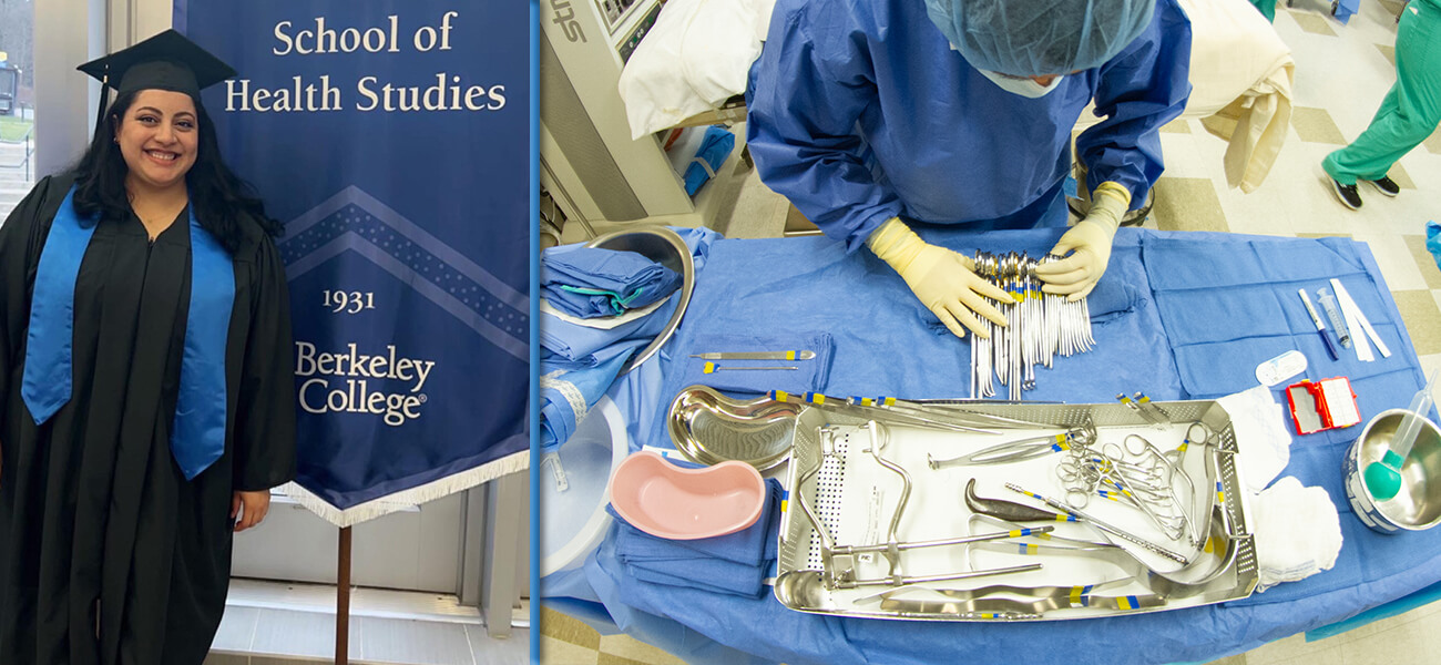 female tania motto image beside a surgical table with medical tools