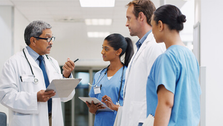 image of doctors talking