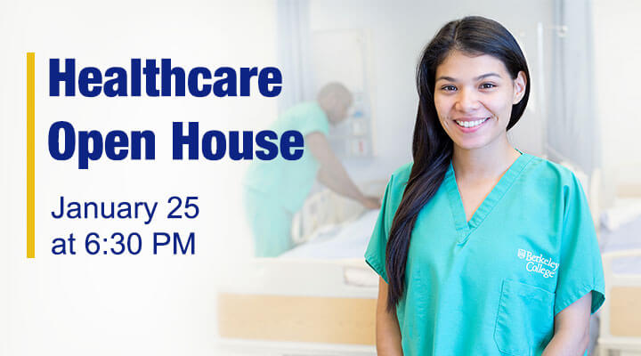 health care open house banner January 25 at 6:30 pm