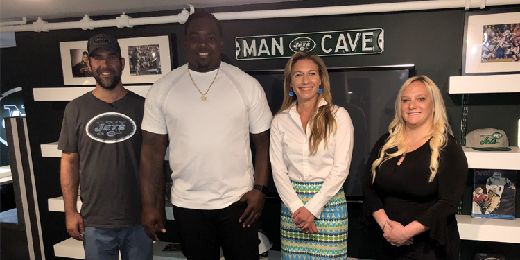 Interior Design team and NY Jets player