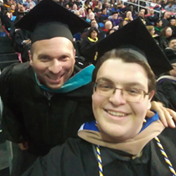 Joseph Pugliese with  Prof. Krulish at commencement