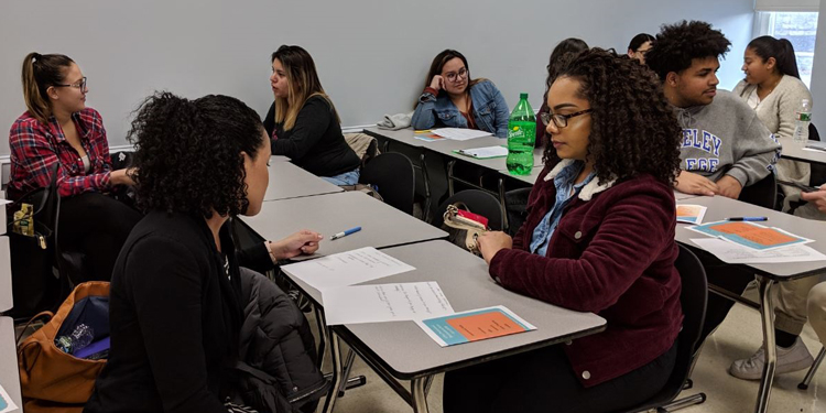 Students interviewing