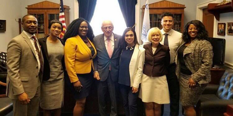 Student with Congressman Bill Pascrell 