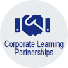 handshake icon, Corporate Learning Partnerships