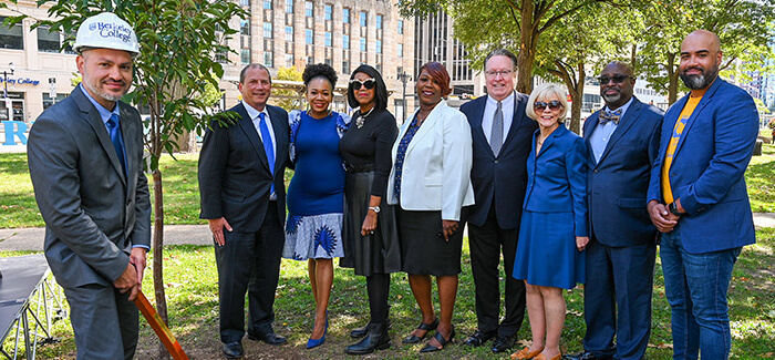 Berkeley College celebrates its 90th anniversary with a cherry tree-planting ceremony held in Newark’s Washington Park