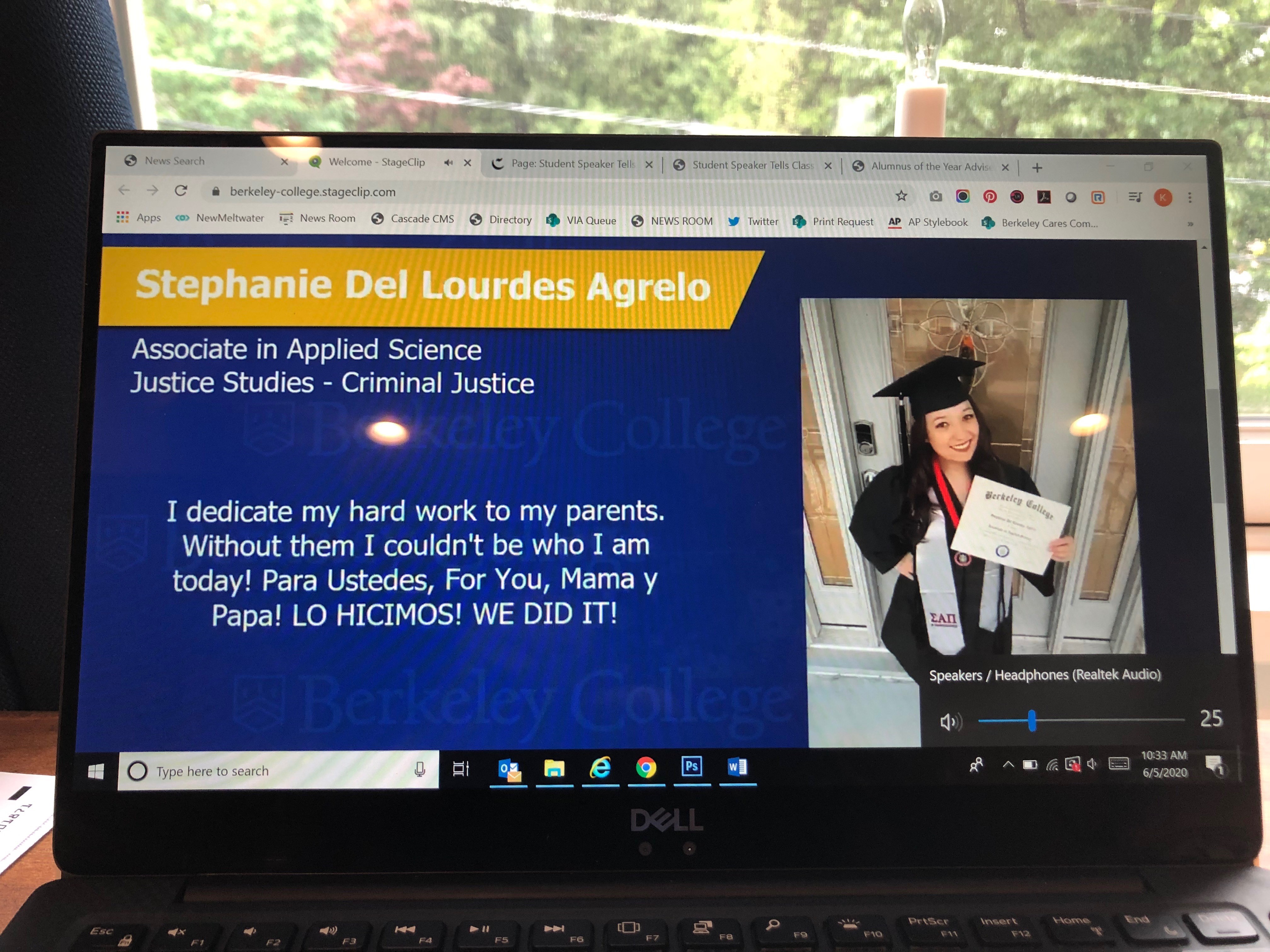 Berkeley Grad on Screen Slide