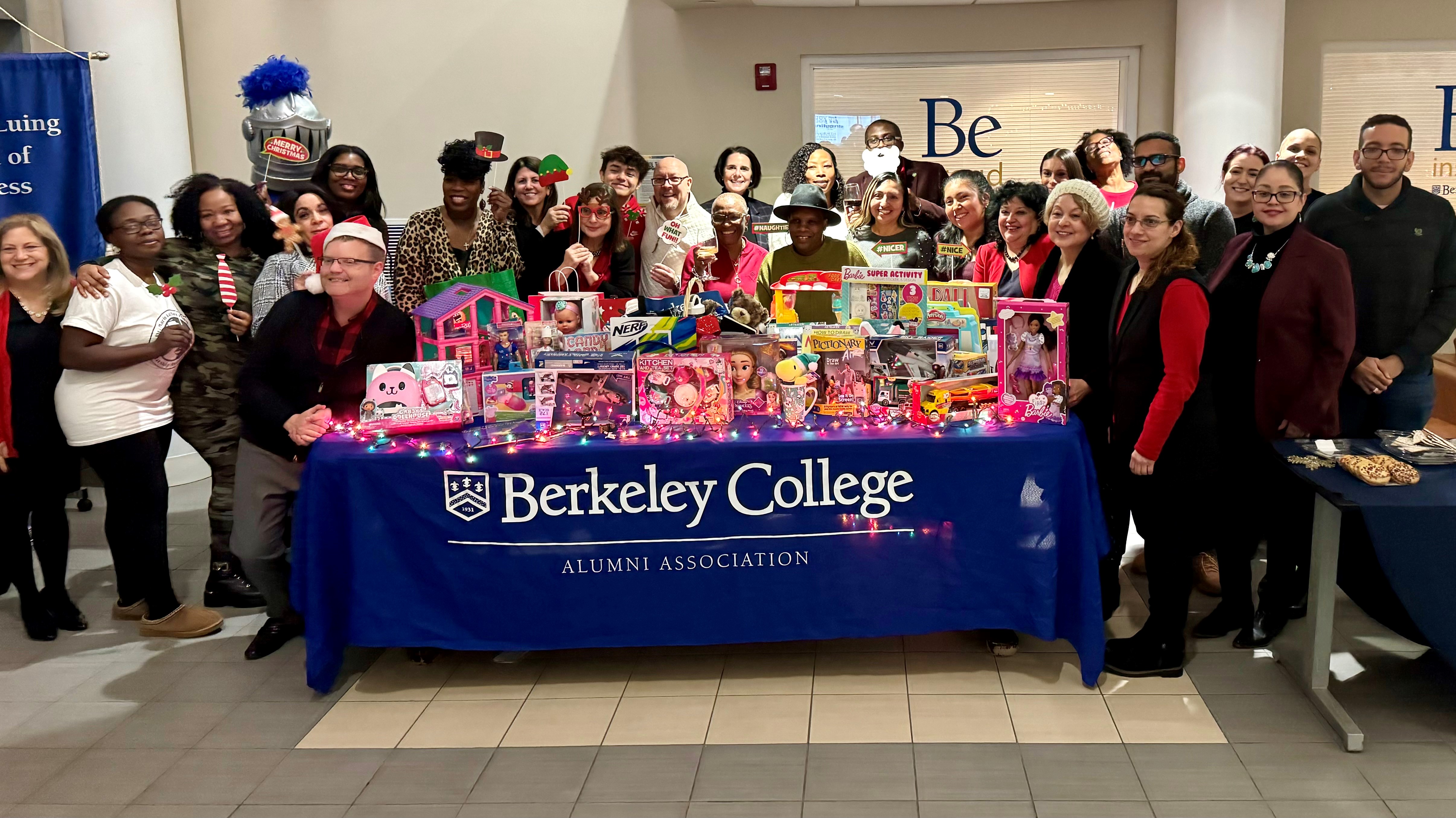Berkeley Alumni Association with donated toys