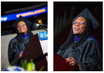 Moya Bansile-Williams at Commencement