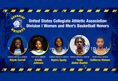 Five basketball players named to the United States Collegiate Athletic Association Division I Women and Men's Basketball Honors.