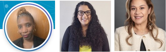 Headshots of Elizabeth Wyche, Youcy Fuentes, and Elisa Carrera.