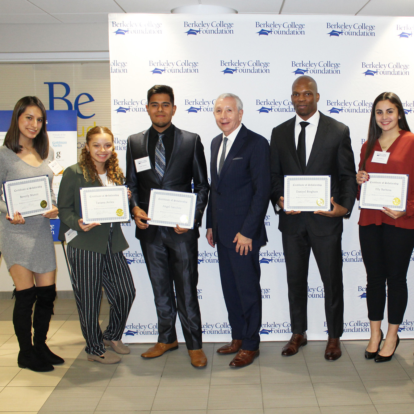 Students receive scholarships from the Berkeley College Foundation