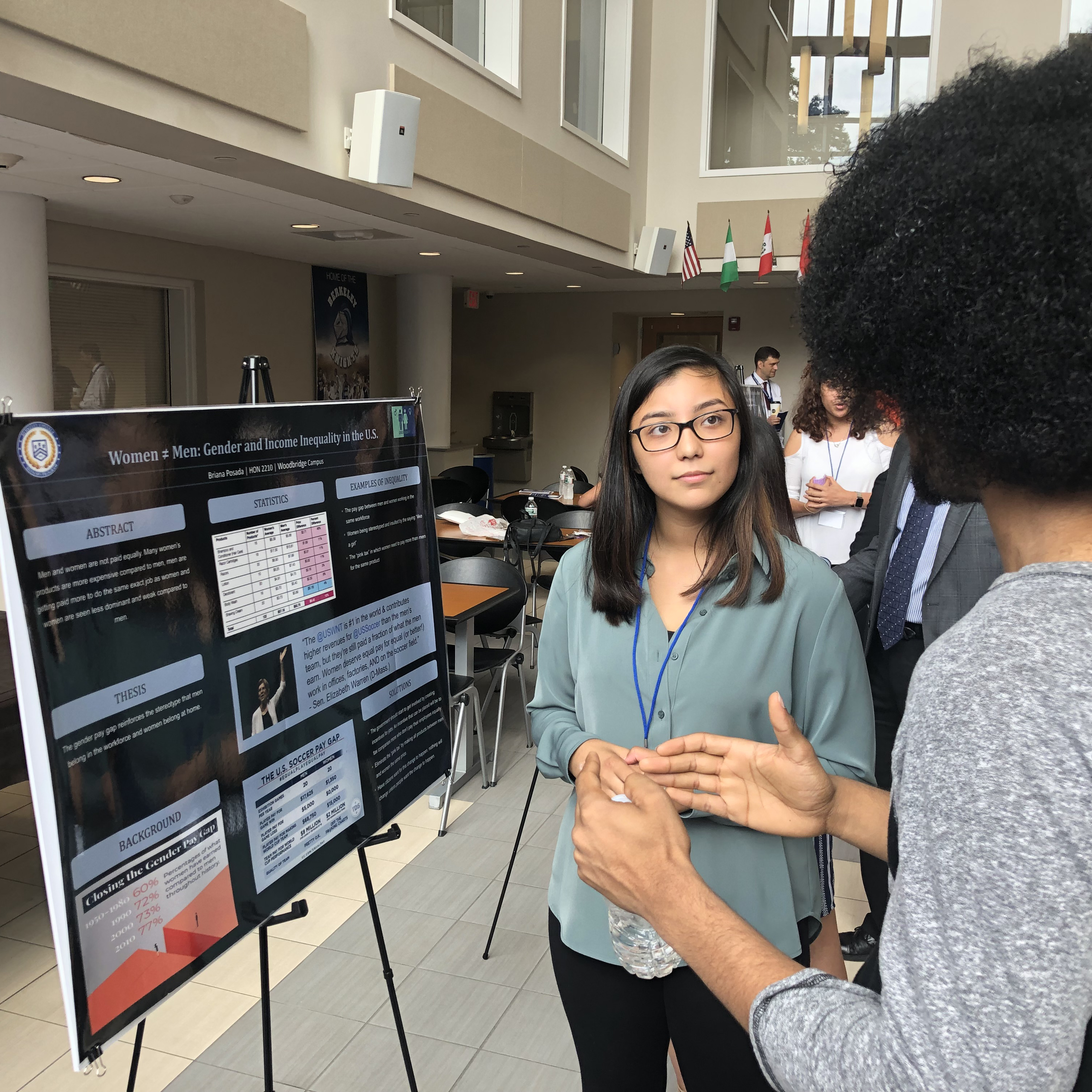 An Honors scholar speaks about her poster